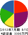 矢野建設土木 貸借対照表 2012年7月期