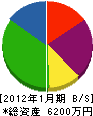 大沢設備 貸借対照表 2012年1月期