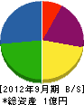 古川紺野電気工事 貸借対照表 2012年9月期