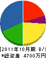 藤川建設 貸借対照表 2011年10月期