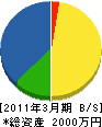 松倉造園土木 貸借対照表 2011年3月期