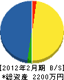 渡辺電設 貸借対照表 2012年2月期