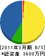 加賀土木 貸借対照表 2011年3月期