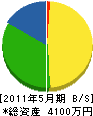 中川建設 貸借対照表 2011年5月期