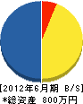 三川建設 貸借対照表 2012年6月期