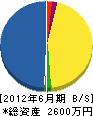 角川建設 貸借対照表 2012年6月期