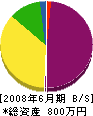 九州プラント 貸借対照表 2008年6月期