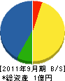 岩崎工業所 貸借対照表 2011年9月期