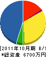 西湘設備工業 貸借対照表 2011年10月期