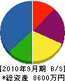大田建設 貸借対照表 2010年9月期
