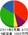 香賀建設 貸借対照表 2011年6月期