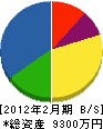西日本緑化 貸借対照表 2012年2月期