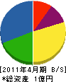 澤木塗装工業 貸借対照表 2011年4月期