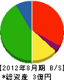 西日本ビルド 貸借対照表 2012年8月期