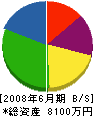 細川興業 貸借対照表 2008年6月期