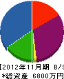 長田産業 貸借対照表 2012年11月期