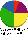 小野組 貸借対照表 2012年7月期