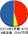 藤本土木 貸借対照表 2012年9月期