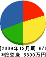 横山工業 貸借対照表 2009年12月期