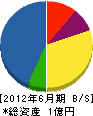 栗山重機 貸借対照表 2012年6月期