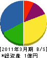 石塚建設 貸借対照表 2011年3月期