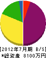 羽田建設 貸借対照表 2012年7月期