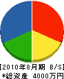 矢崎設備 貸借対照表 2010年8月期
