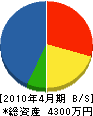 押田建設 貸借対照表 2010年4月期