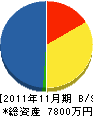 日交道路 貸借対照表 2011年11月期