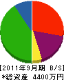 栃木住建 貸借対照表 2011年9月期