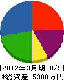 伊藤組 貸借対照表 2012年3月期