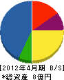 昭和電装 貸借対照表 2012年4月期