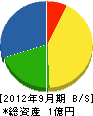 戸川電工 貸借対照表 2012年9月期