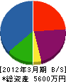 小川電気商会 貸借対照表 2012年3月期