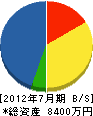 菅野建設 貸借対照表 2012年7月期