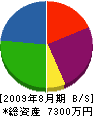 田中設備工業 貸借対照表 2009年8月期