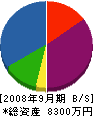小山内組 貸借対照表 2008年9月期