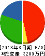 平岡電機 貸借対照表 2013年3月期