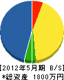 明堂電工 貸借対照表 2012年5月期