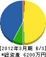 飯島工務店 貸借対照表 2012年3月期