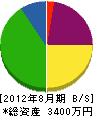 渡辺土木 貸借対照表 2012年8月期