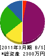 篠塚工務店 貸借対照表 2011年3月期