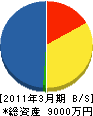 大垣建設 貸借対照表 2011年3月期