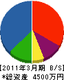 廣瀬建設 貸借対照表 2011年3月期