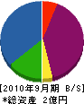 寺町技研 貸借対照表 2010年9月期
