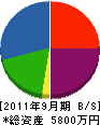 藤田電工 貸借対照表 2011年9月期