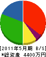 三木國建設 貸借対照表 2011年5月期