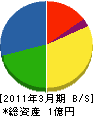 長谷部工務店 貸借対照表 2011年3月期