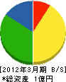 脇田電設 貸借対照表 2012年3月期
