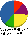 青山工務店 貸借対照表 2010年7月期